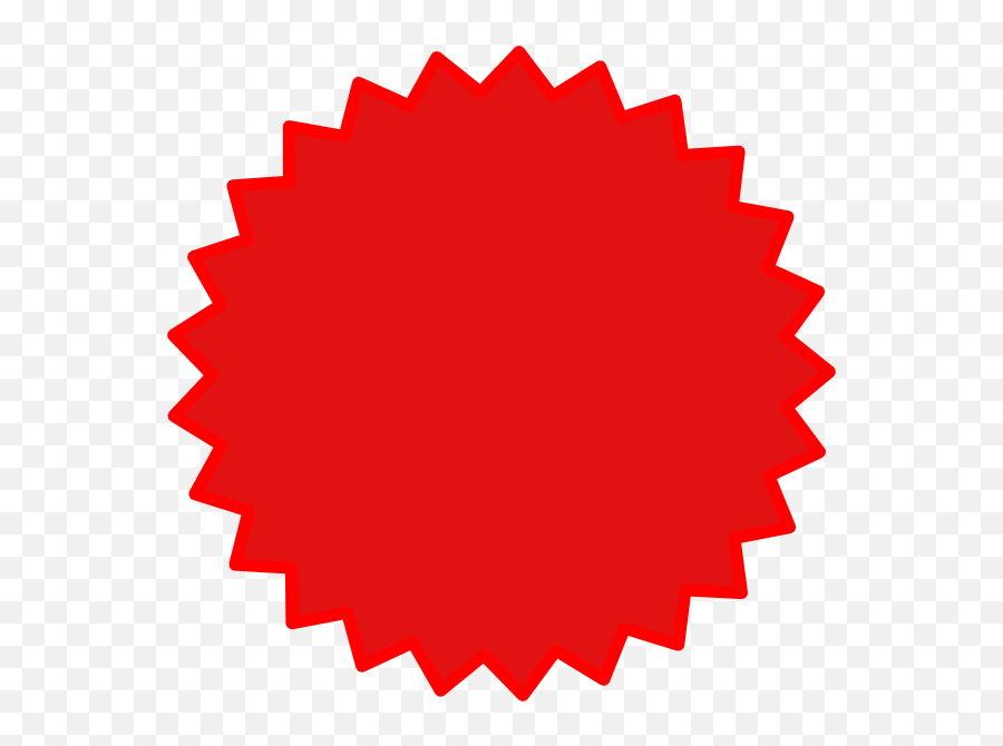 Library Of Star Brust Clipart Transparent Png Files - Red Spiky Circle Png Emoji,Red Circle Png