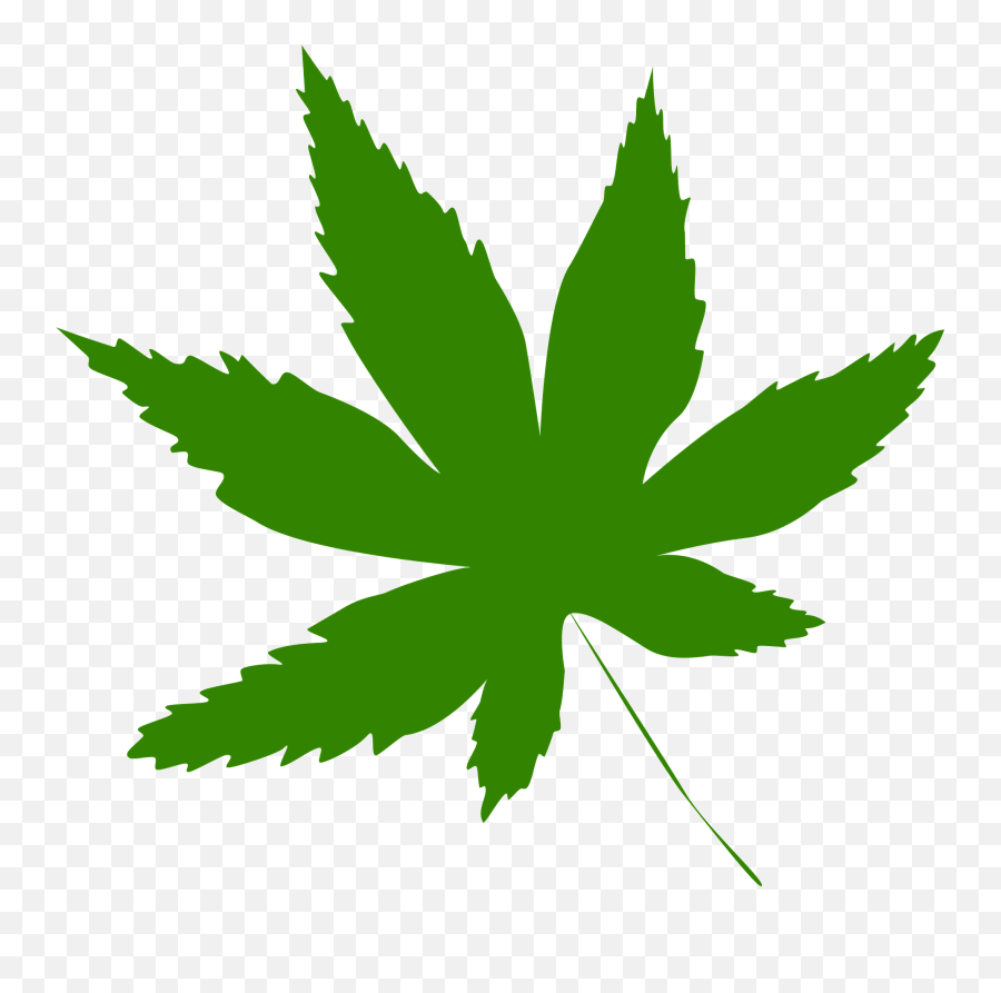 Marijuana Leaf Clipart - Silhueta Folha De Maconha Emoji,Marijuana Clipart