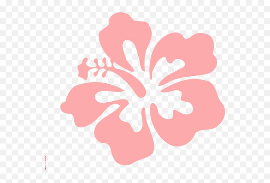 Coral Hibiscus Clip Art At Clkercom - Vector Clip Art Hawaiian Flowers Clipart Emoji,Coral Clipart