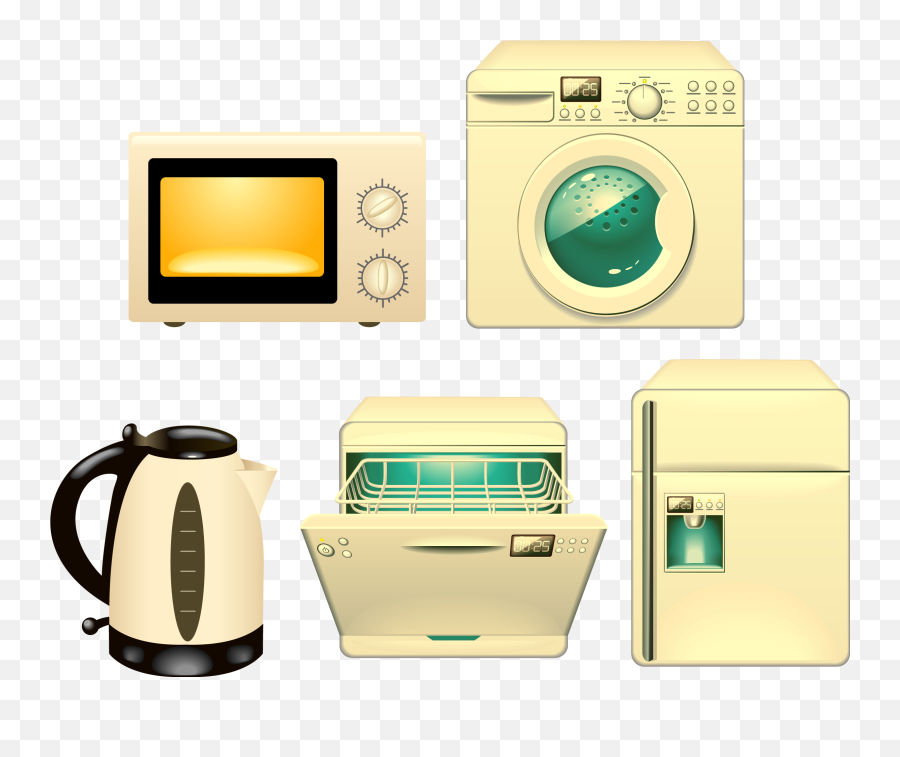 Refrigerator Washing Machine Household Clipart - Full Size Washing Machine Emoji,Washing Machine Clipart