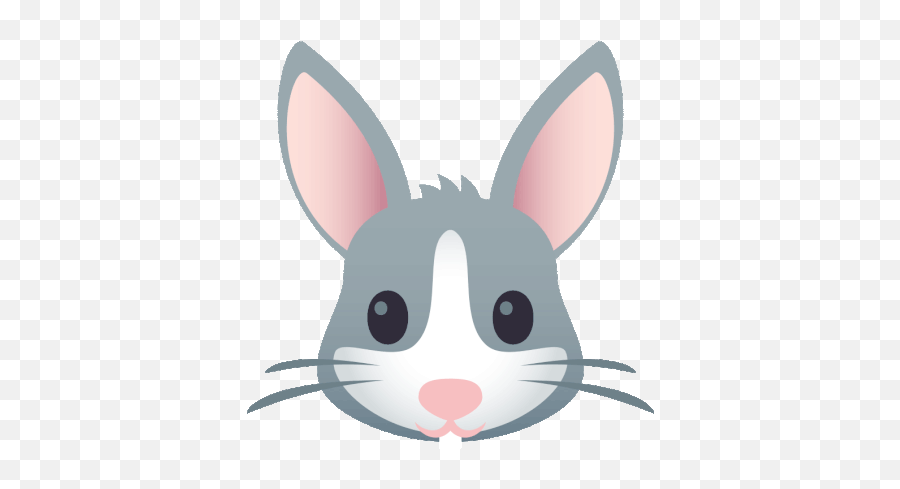 Rabbit Face Joypixels Gif - Rabbit Face Gif Emoji,Bunny Face Clipart