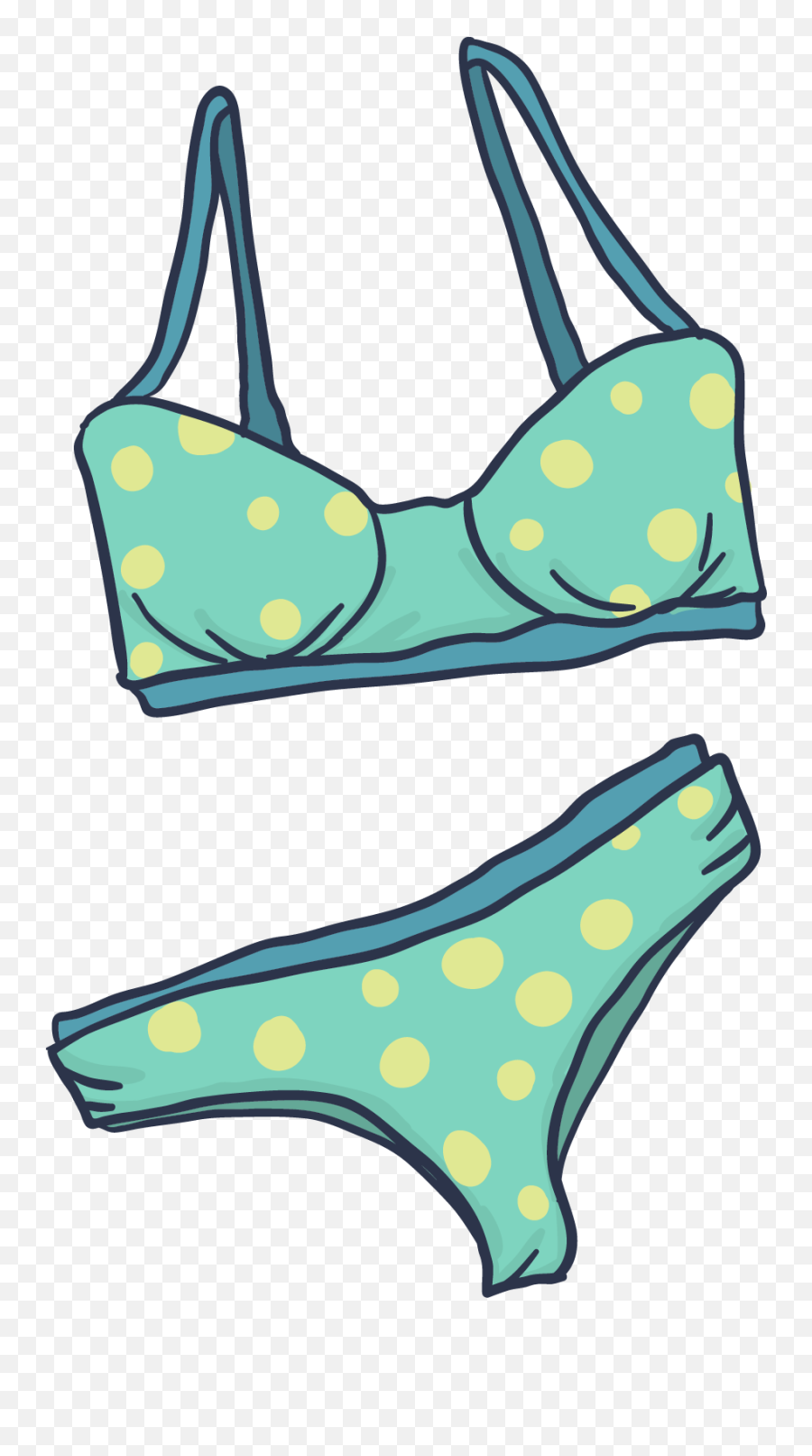 Bikini Cartoon Png Transparent Png - Bikini Clipart Emoji,Swimsuit Clipart