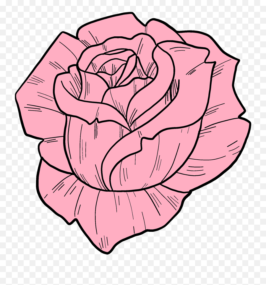 Pink Rose Clipart - Floral Emoji,Pink Rose Clipart