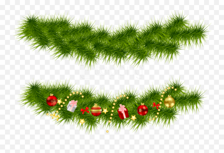 Free Png Transparent Christmas Pine Garlands Png - Green Christmas Pine Garland Png Emoji,Christmas Wreath Clipart