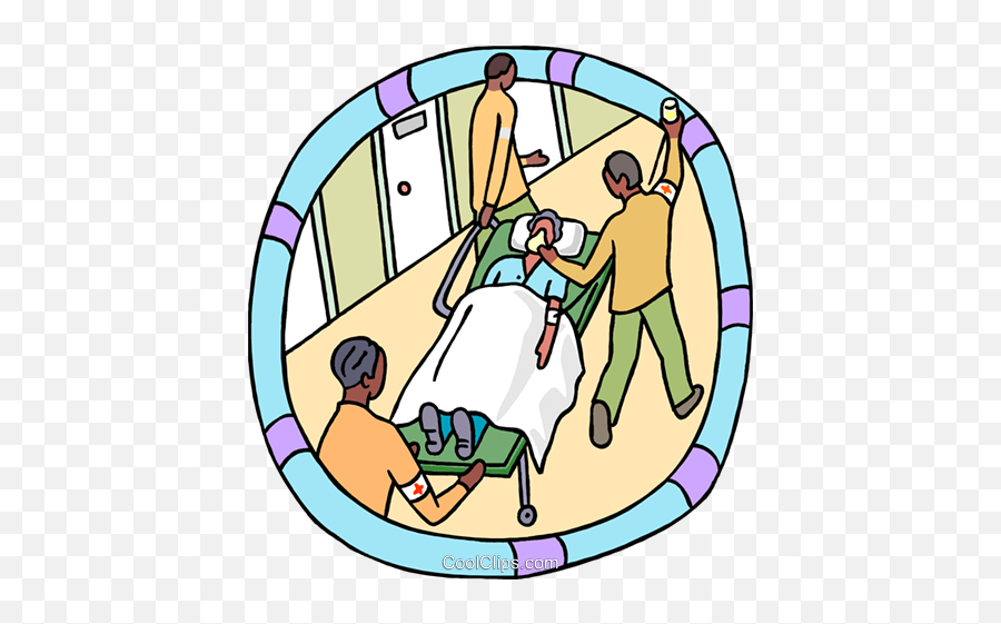 Emergency Patient On A Stretcher Royalty Free Vector Clip - Emergency Patient Clipart Emoji,Emergency Clipart