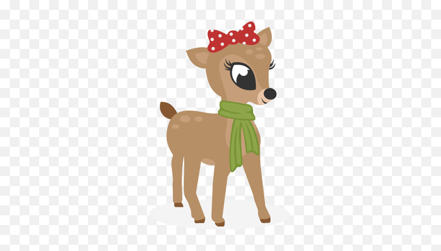 Christmas Girl Reindeer - Clip Art Library Christmas Girl Reindeer Clipart Emoji,Christmas Reindeer Clipart