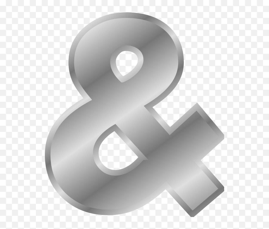 Free Ampersand Cliparts Png Images - Silver Ampersand Clipart Emoji,Ampersand Clipart