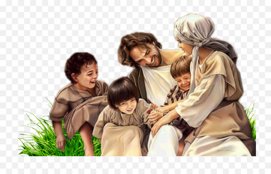 Bible Christ Parent Of Little Jesus - Jesus And The Children Png Emoji,Jesus Png