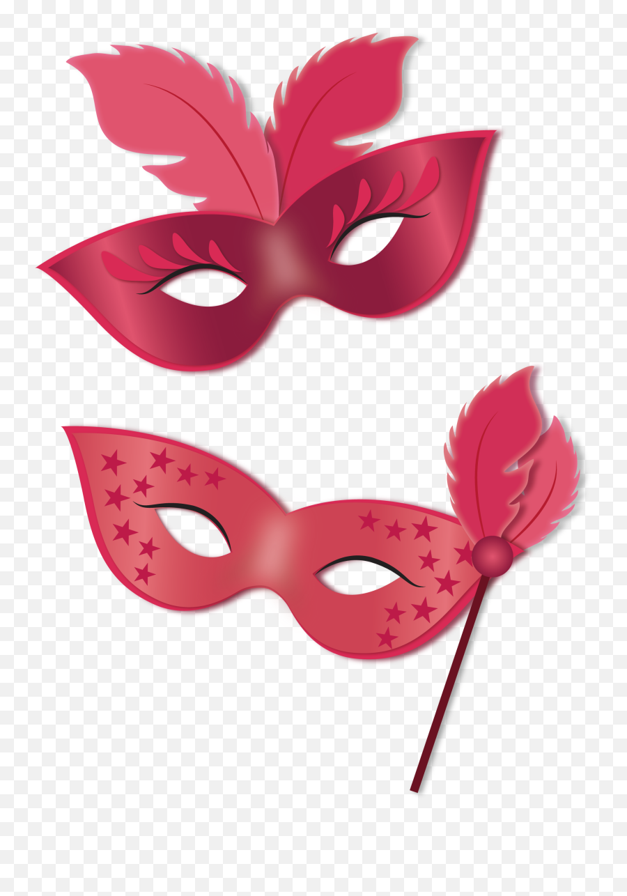 Masquerade Masks - Party Face Mask Png Png Download Mascara De Carnaval Rosa Png Emoji,Face Mask Png