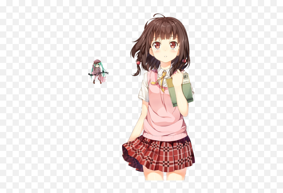 Download Anime Girl Free Png - Student Girl Anime Transparent Emoji,Anime Png