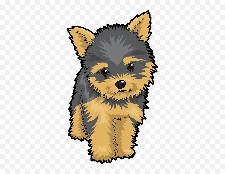 Download Yorkie Drawing - Yorkshire Terrier Cartoon Png Drawings Of Yorkies Emoji,Cartoon Png