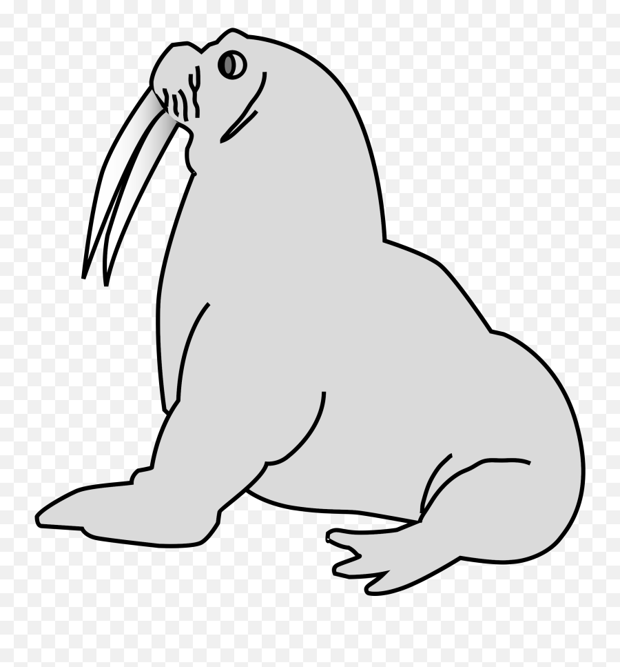 Seal Clip Art Transparent Png Image - Grey Walrus Clipart Emoji,Seal Clipart