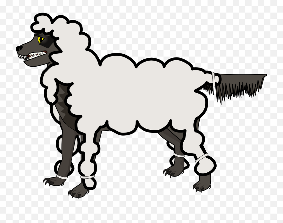 Wolf In Sheeps Clothing - Clipart Wolf In Sheep Clothing Emoji,Clothing Clipart