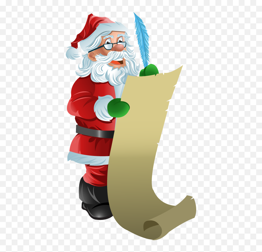 Library Of Santa List Clip Art Png Files Clipart Art 2019 - Santa Checking His List Png Emoji,List Clipart