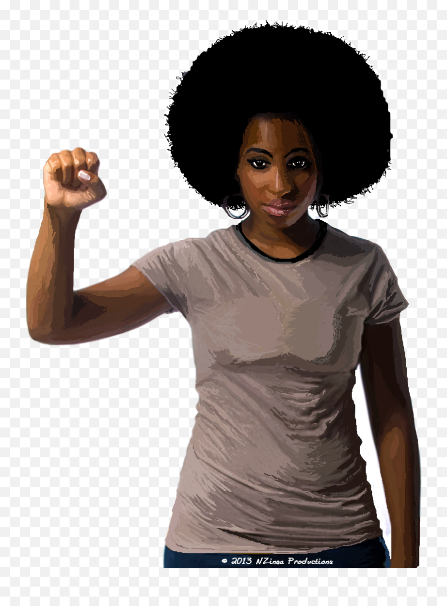 Fist Clipart Afro Pick - Afro Woman Black Power Clipart Woman Afro Black Power Fist Emoji,Power Clipart