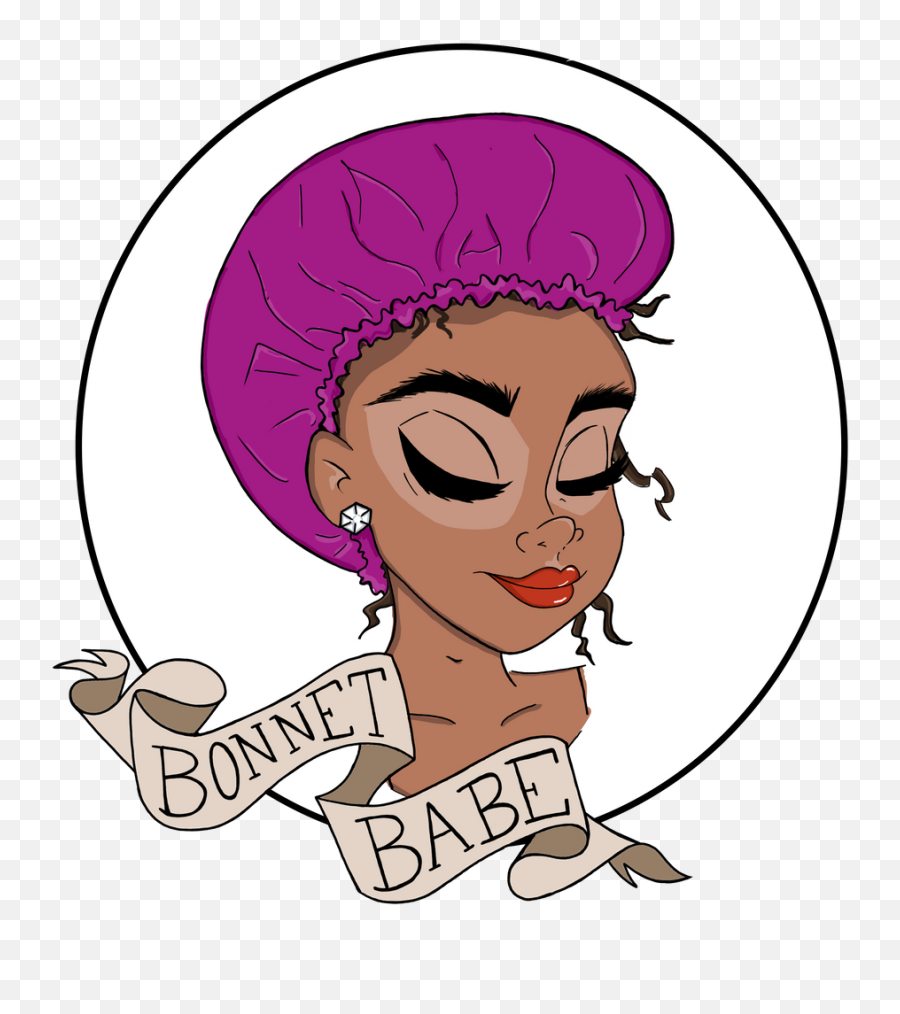 Bonnet Babe - Cartoon Bonnet Emoji,Black Girl Clipart