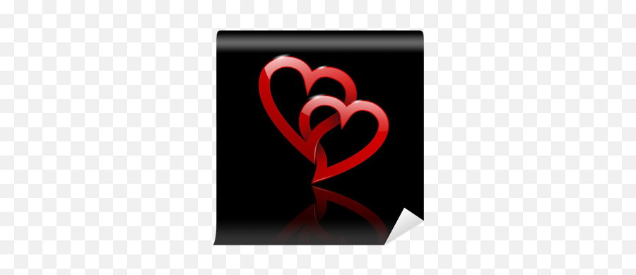 Vector Logo Two Hearts Wall Mural U2022 Pixers - We Live To Change Emoji,Two Hearts Png