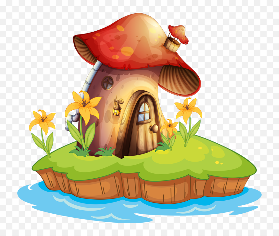 Rb Gnome House Colorful Drawings - Gnome House Drawing Emoji,Gnome Clipart