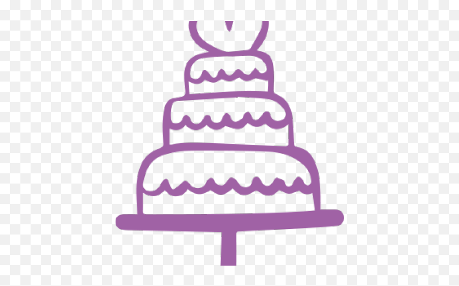 Wedding Cake Clipart Purple Cake - Transparent Purple Cake Clipart Emoji,Cake Clipart