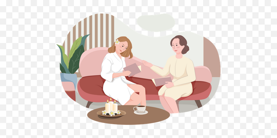 Best Premium Female Client Siting In Comfortable Chair And Emoji,Comfortable Clipart