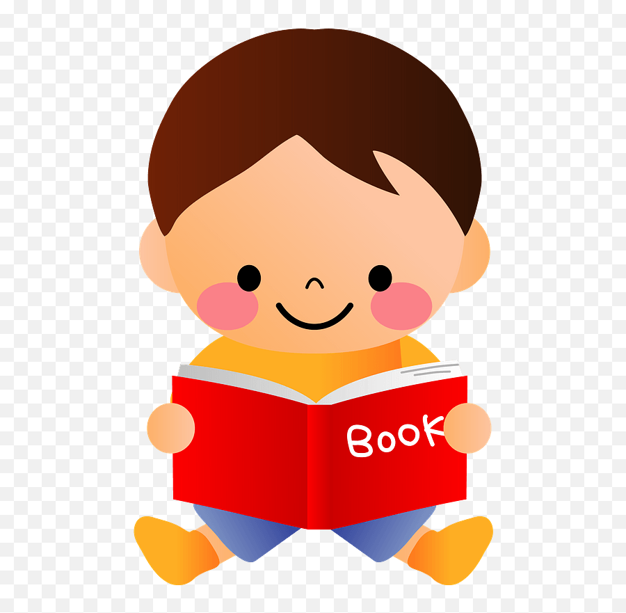 Download Boy Reading Book Png Image High Quality Hq Png Emoji,Cartoon Book Png