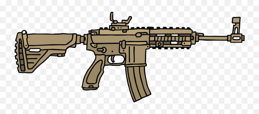 Sand Automatic Gun Clipart Transparent - Clipart World Emoji,Guns Clipart