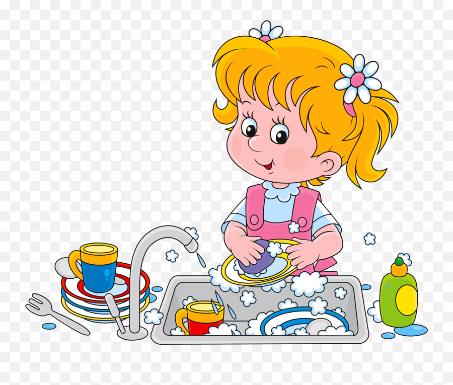 0 D9c29 E831335e Orig Baby Girl Clipart Visual Schedules - Girl Washing The Dishes Clipart Png Emoji,Baby Girl Clipart