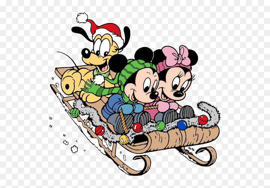 Disney Sledding Clipart Transparent - Baby Disney Christmas Clipart Emoji,Sledding Clipart