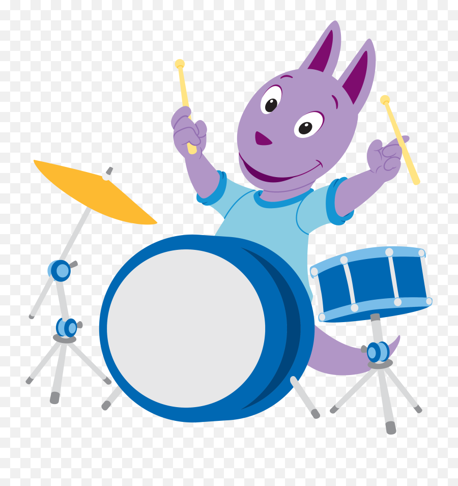 Drums Clipart Purple - Backyardigans Drum Transparent Austin Playing Drums Backyardigans Emoji,Drums Clipart