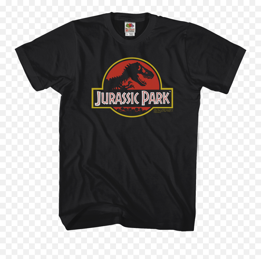 T - Jurassic Park Emoji,Old Fruit Of The Loom Logo