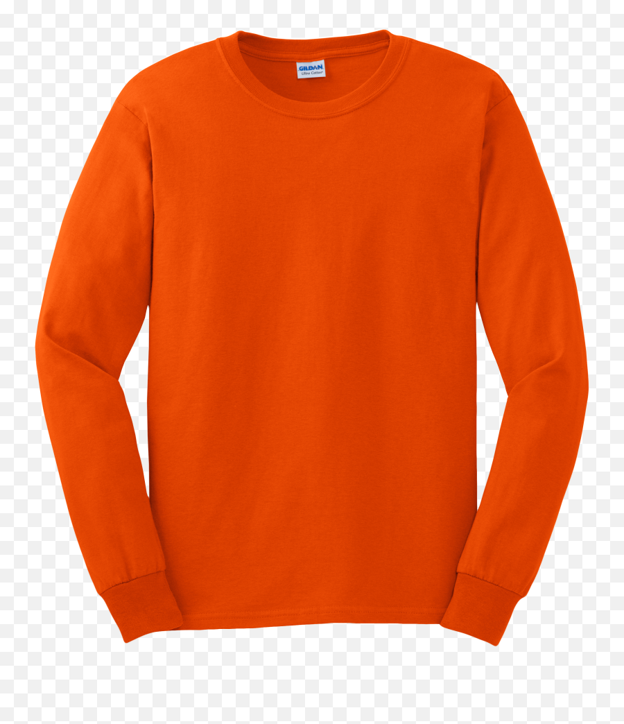 Ultra Cotton 100 Cotton Long Sleeve T Shirt Unameit - Orange T Shirt Full Sleeve Png Emoji,Company Logo Shirts