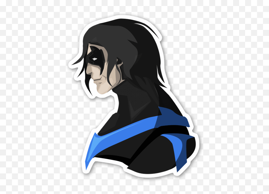 Die Cut Nightwing - Hair Design Emoji,Nightwing Png