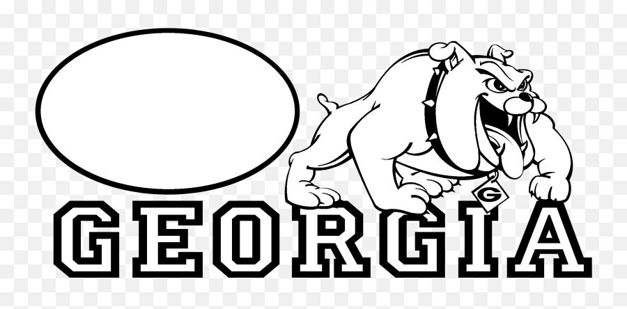 Georgia Bulldogs Logo Black And White - Bowie State University Emoji,Georgia Bulldogs Logo