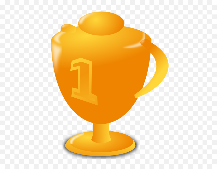 Cute Trophy Clipart - Cartoon Golden Cup Emoji,Trophy Clipart