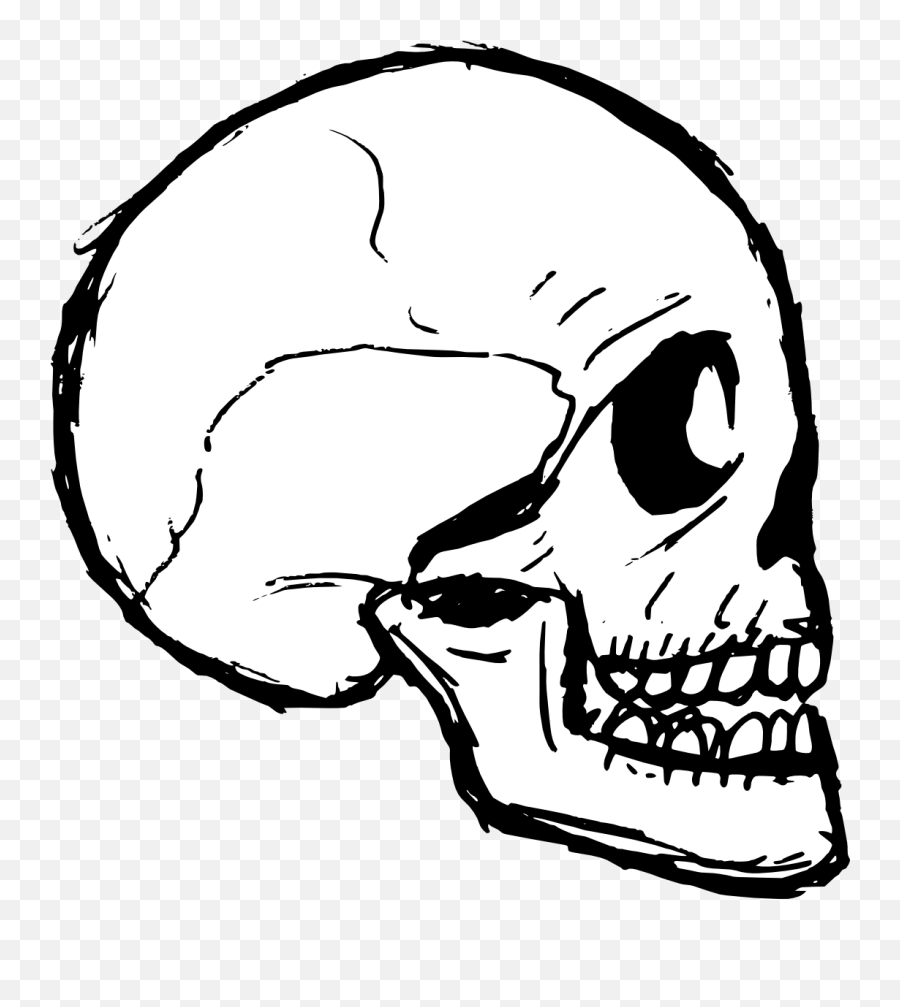 Transparent Skull Vector Png - Skull Doodle Png Clipart Drawn Skull Transparent Background Emoji,Scull And Crossbones Clipart