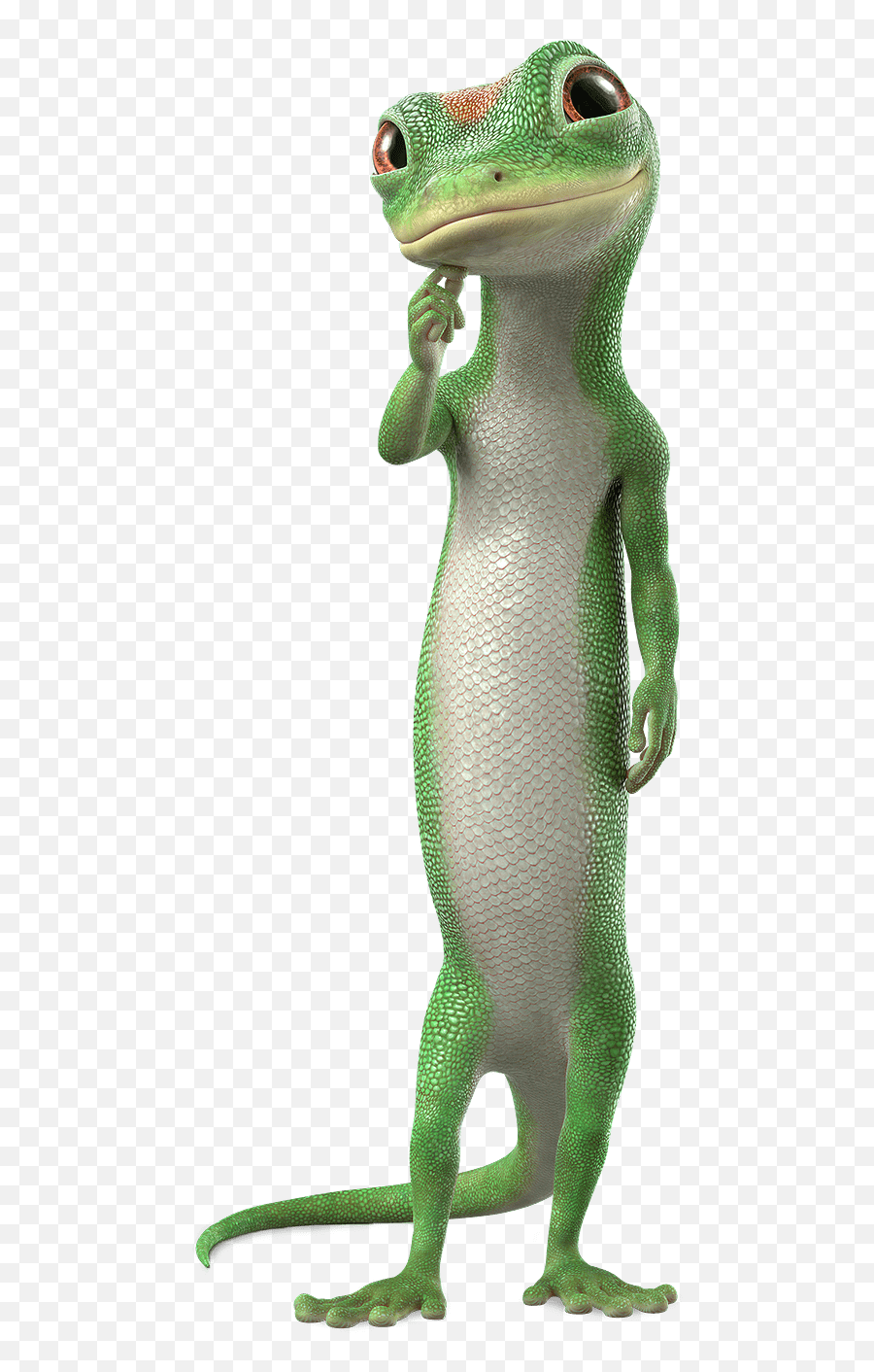 Geico Gecko Thinking Transparent Png - Gecko Statue Emoji,Gecko Clipart