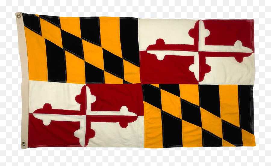 Vintage Sewn Cotton Maryland Flag - Does Flag Look Like Emoji,Maryland Flag Png