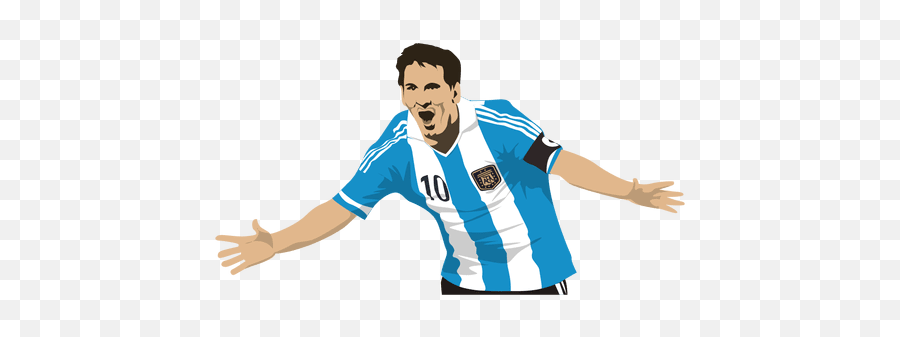 Lionel Messi Cartoon - Cartoon Lionel Messi Png Emoji,Messi Png
