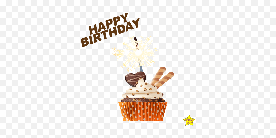 Happy Birthday Cupcake Clipart Png Birthday Star Emoji,Cupcake Clipart Png