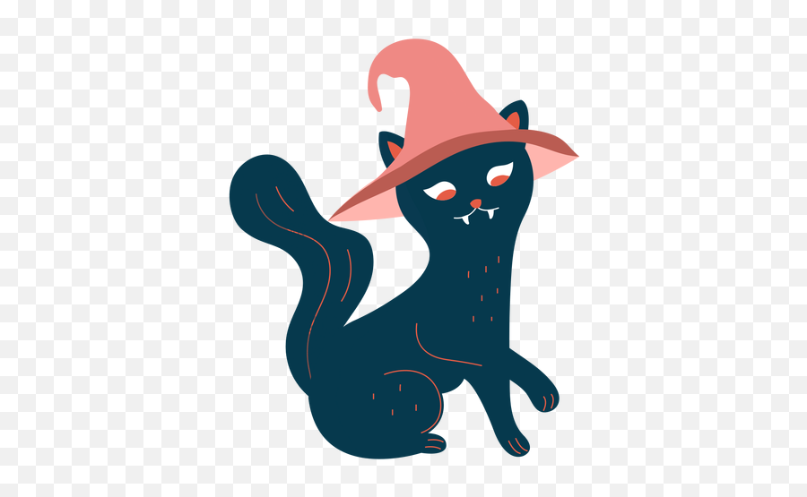 Cat Witch Character - Transparent Png U0026 Svg Vector File Emoji,Cat In The Hat Transparent