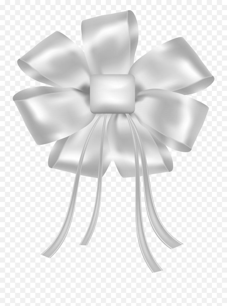 White Ribbon Bow Png - White Bow Png Transparent Cartoon Emoji,Christmas Bow Clipart Black And White