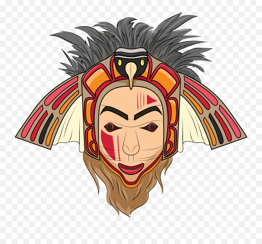 Native American Eagle Mask Clipart Free Download - Máscara Indígena De Águia Emoji,Native American Clipart