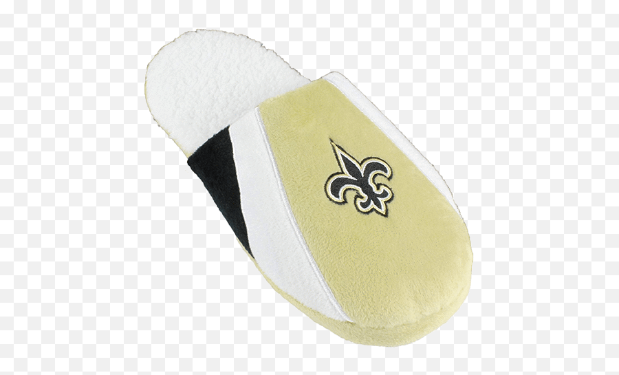New Orleans Saints Sherpa Slides U2013 Happyfeet Slippers - New Orleans Saints Emoji,New Orleans Saints Logo Png