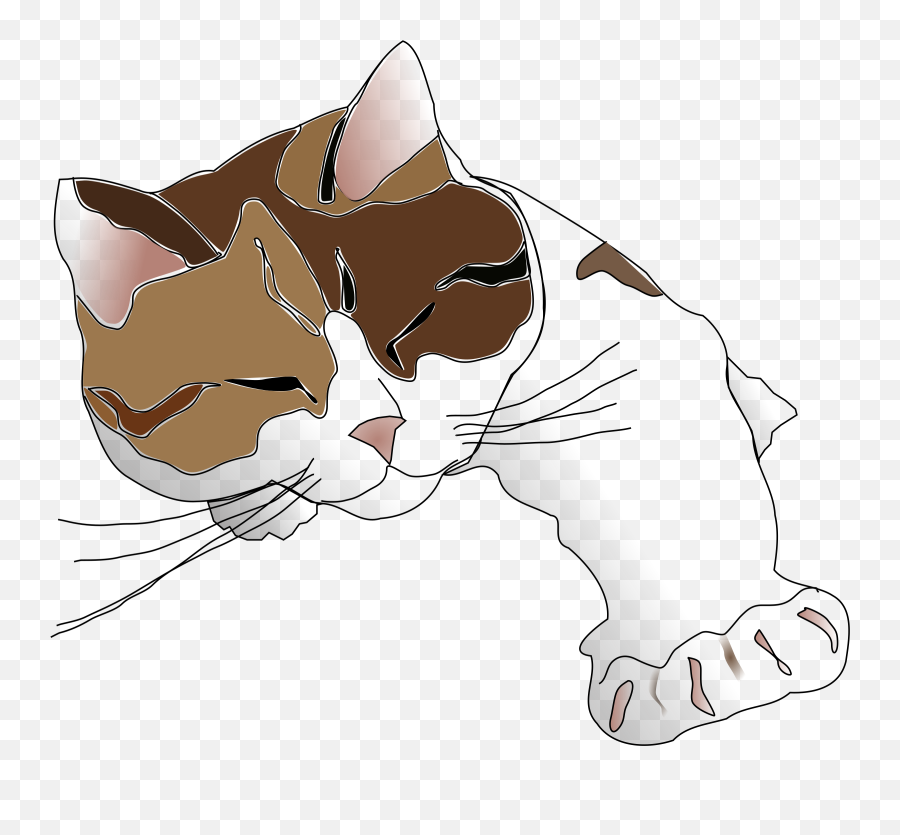 Library Of Calico Cat Clipart Black And White Stock Png - Transparent Calico Cat Clipart Emoji,Cat Clipart