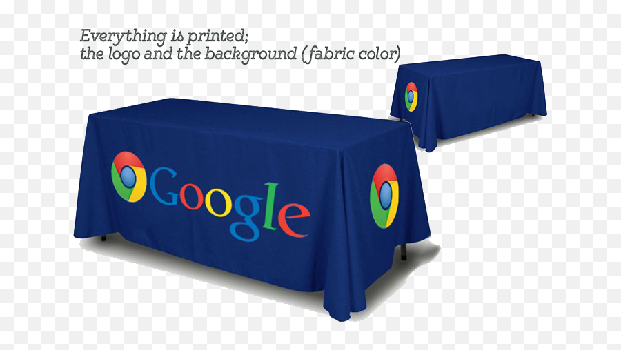 Economy 6 Foot Tablecloth Printed In - 4 Sided Table Cover Emoji,Tablecloth With Logo