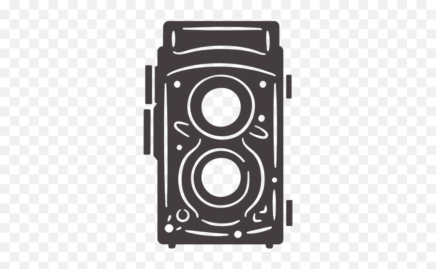 Two Lenses Vintage Camera Black Icon - Solid Emoji,Vintage Camera Png