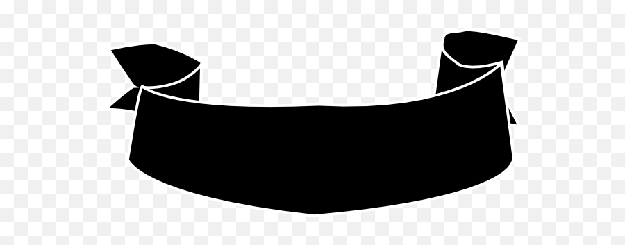 Black Scroll - Black Vector Banner Png Emoji,Scroll Clipart Black And White