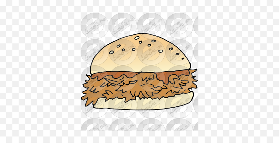 Bbq Sandwich Picture For Classroom - Hamburger Bun Emoji,Sandwich Clipart