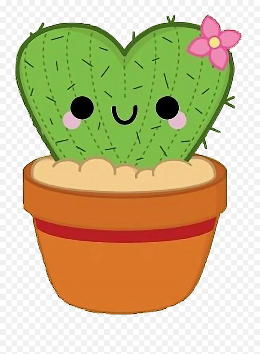 Cute Cactus Clipart Png Transparent Png - Cute Cactus Clipart Emoji,Cactus Flower Clipart