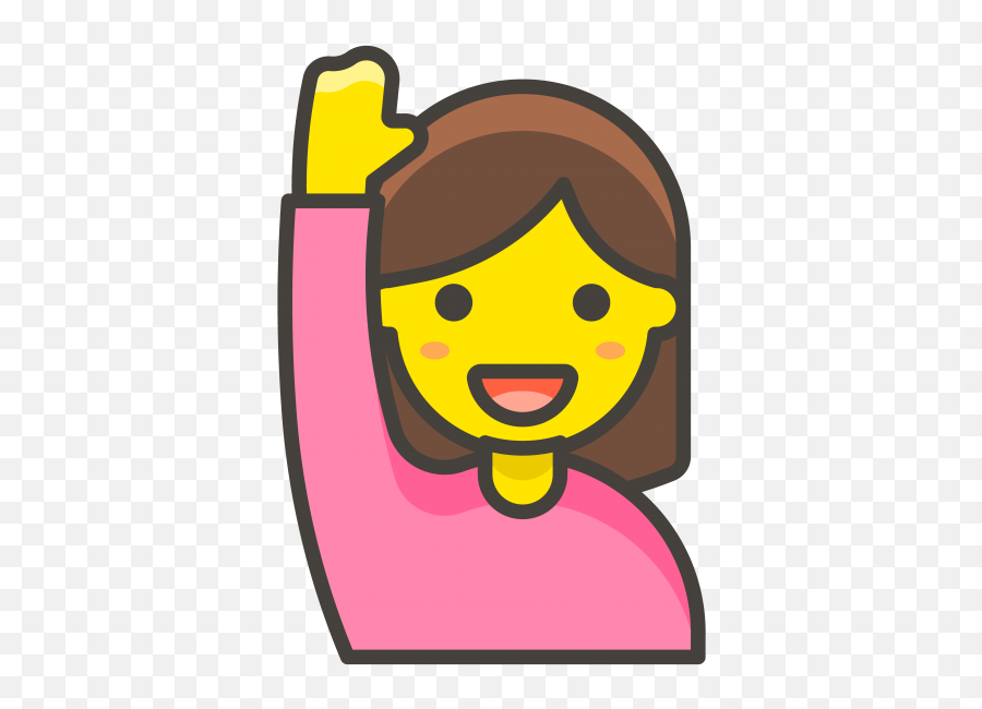 Hand Emoji Png - Woman Raising Hand Emoji Emojis Png Raised Hand Clipart,Emojis Png
